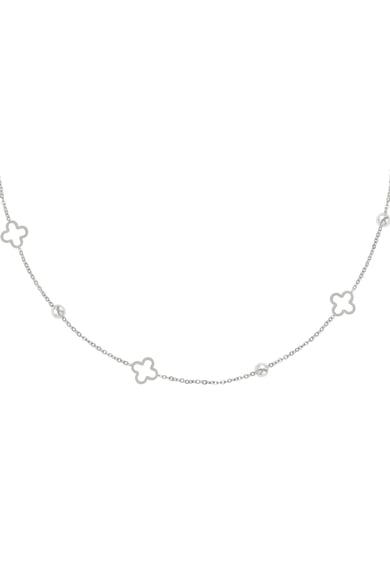 Necklace open clovers Gold Color Stainless Steel h5 